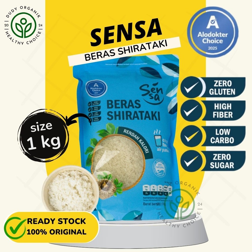 

Sensa Beras Shirataki Konjac Rice 1 kg