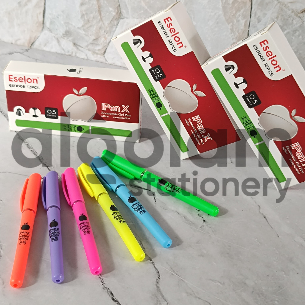

SELUSIN ( 12 PCS ) Gel Pen Pulpen Ipen X 0.5 mm lengkap