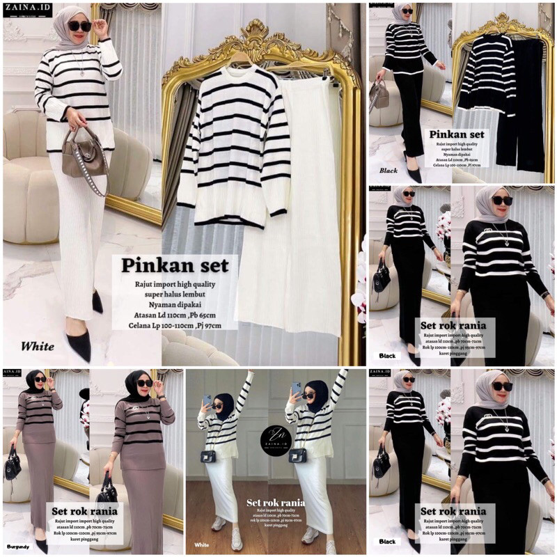 KEVIA LAIKA SET ROK • SETCEL PINKAN • RANIA BY ZAINA.ID | SETROK ONESET SETELAN WANITA CELANA SKIRT 