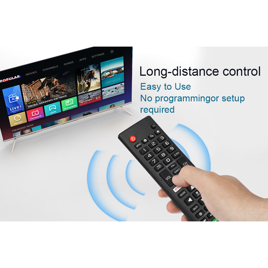 3Pcs Universal Remote Control Akb75675304 for Lg Smart Tv Models 32Lm5620Bpua 32Lm570Bpua 32Lm620Bpu