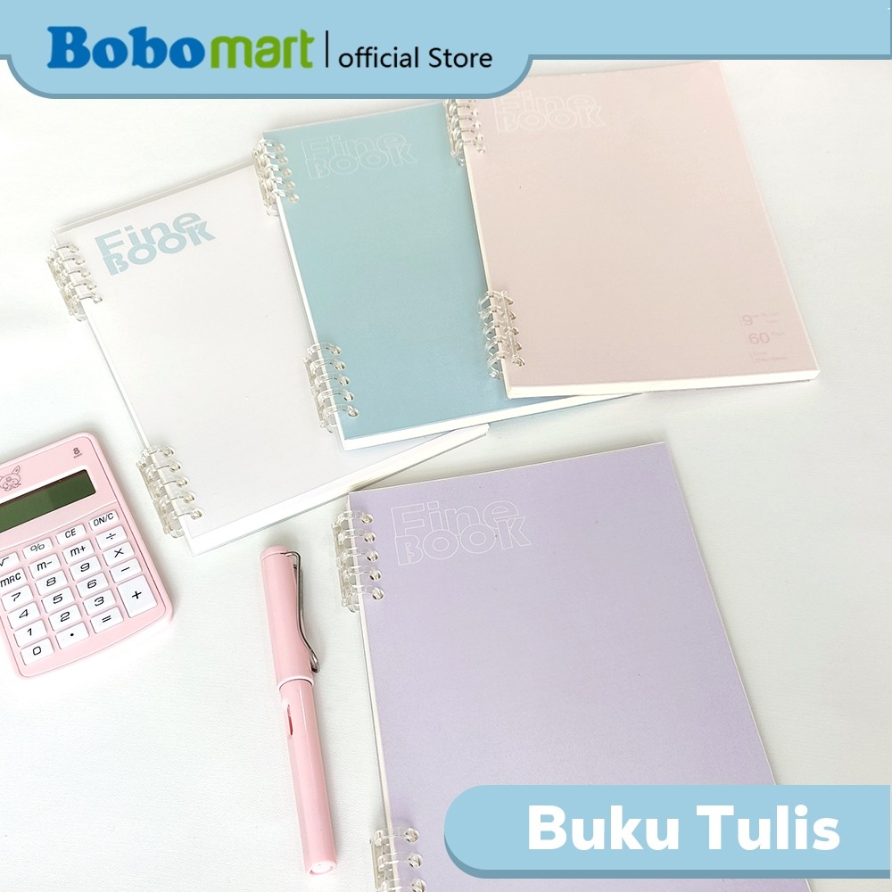 

BOBOMART Buku Tulis Catatan Bergaris Binding Ring Spiral Ruled Notebook Elegan A5 60 Lembar ZXB-5630