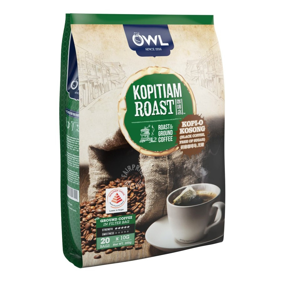 

JAMIN MURAH !!!Owl Kopitiam Roast Kopi O Kosong Black Coffee Free of Sugar 20 x 10 Gram(BISA LANGSUNG ORDER)