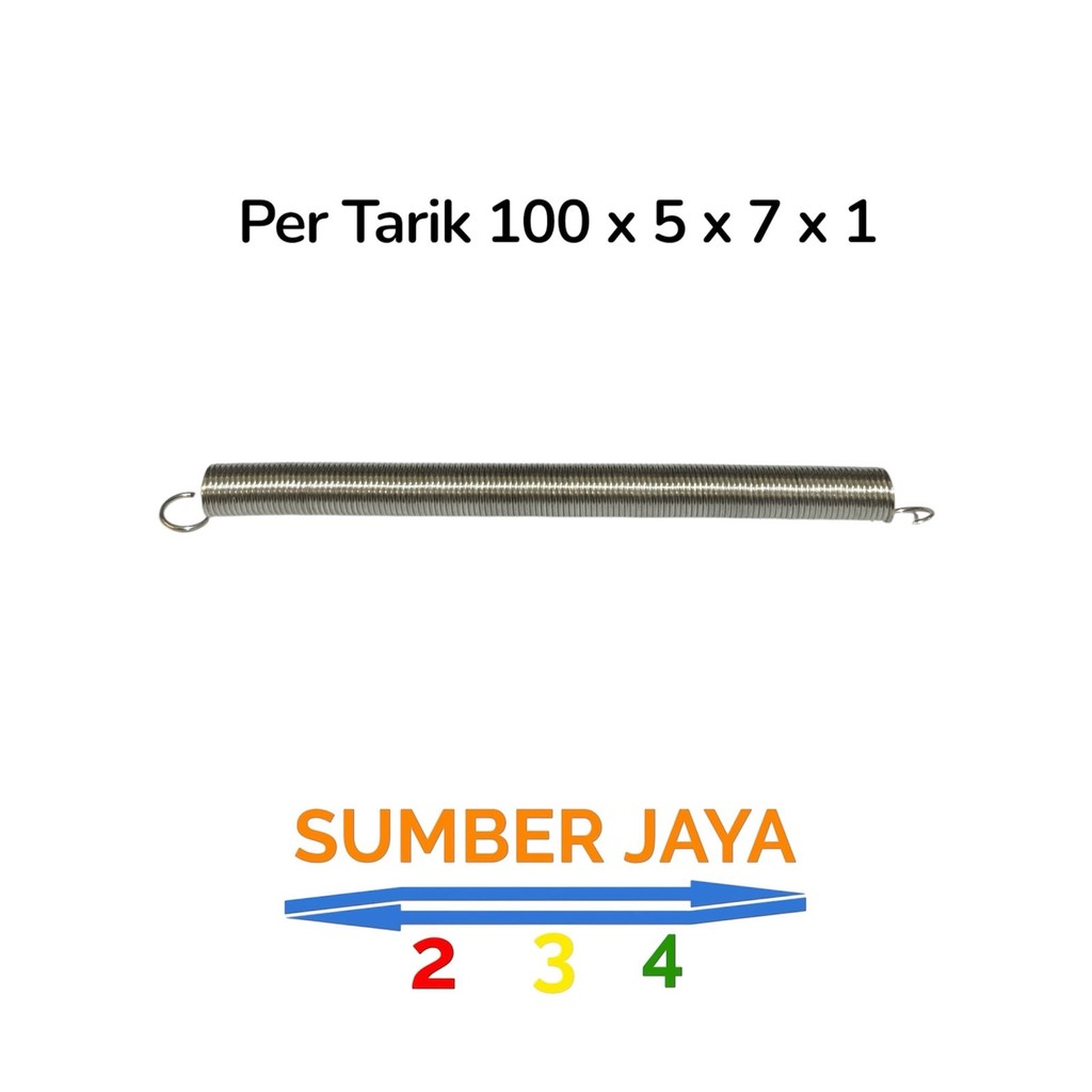 Per Tarik Panjang 100 MM Diameter Kawat 1 MM Pir Pegas Spring Peer Lentur 5 X 7 X 1 TERMURAH
