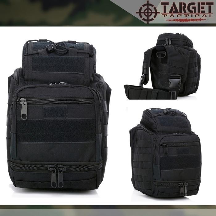 Tas Selempang Tactical 803 Silver Knight USA Import ORIGINAL - Hitam