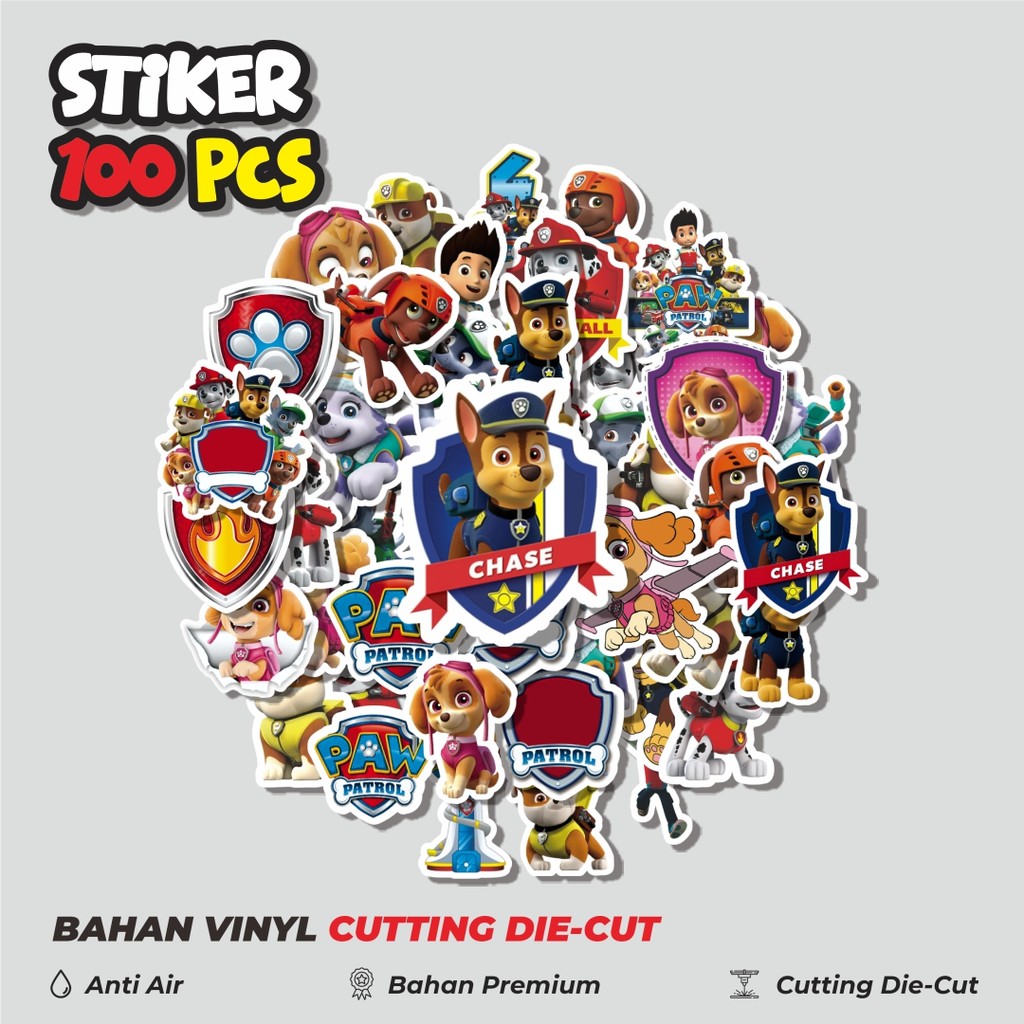 

Terbaru! 50 pcs Stiker Kartun Paw Patrol Series 2 Dekorasi Lucu Kreatif untuk Notebook, Skateboard, HP