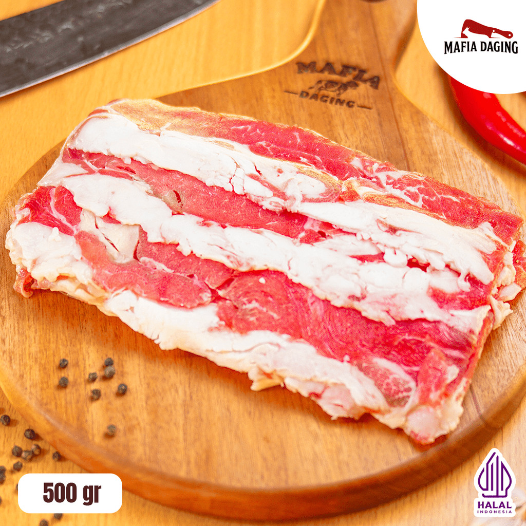 

[Mafia Daging] Aus Shortplate Slice / Brisket Slice 500g