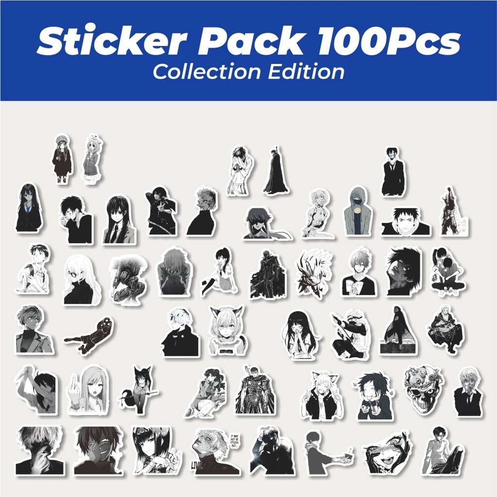 

Hot Sticker Hitam Dan Putih Anime Sticker Lucu Anti Air Stikers Berperekat Waterproof Sticker Decal Buat Motor Helm Buku Journal Koper Casing HP Laptop Botol Minum