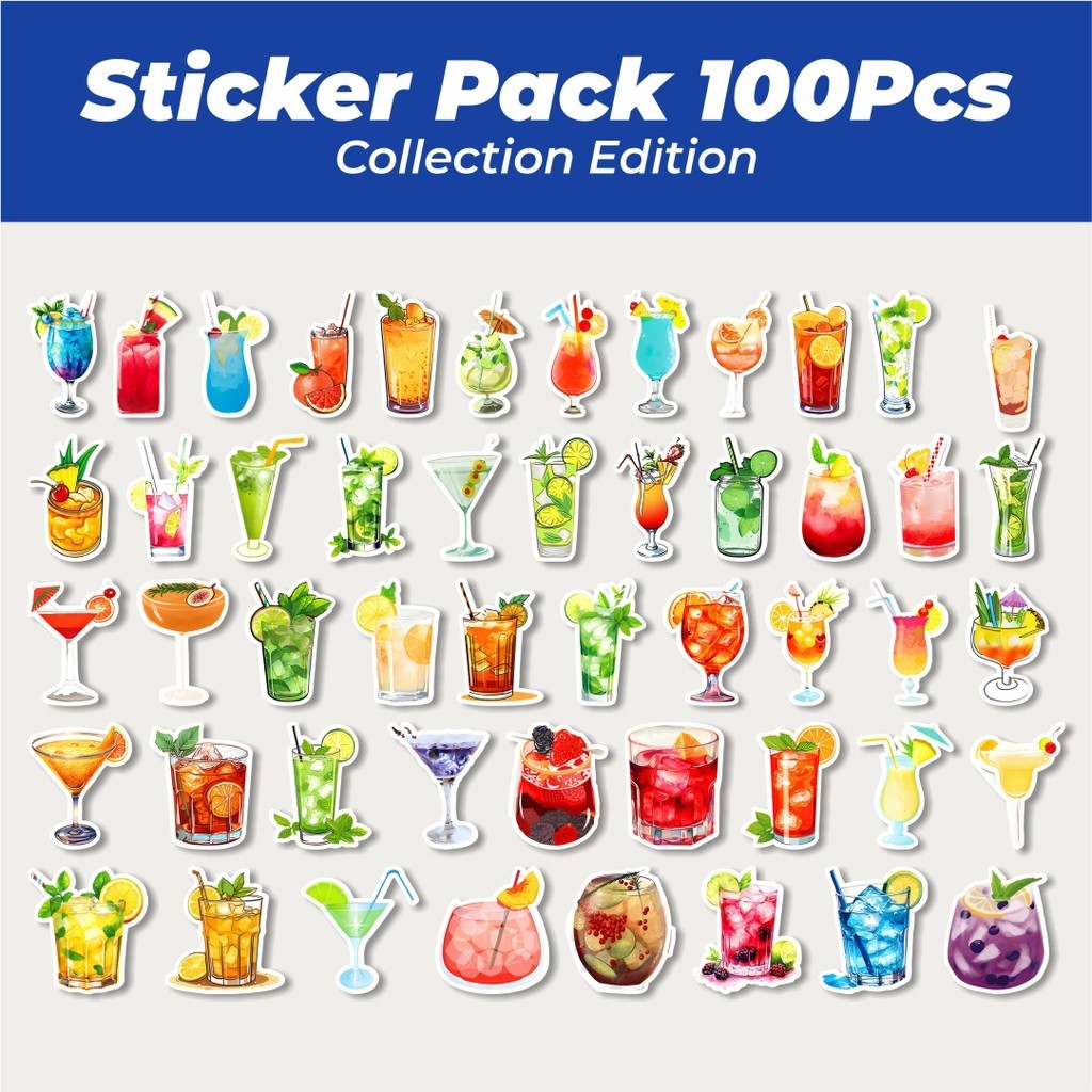 

Hot Stiker Minuman Dingin Lucu Anti Air Stikers Berperekat Waterproof Sticker Decal Buat Motor Helm Buku Journal Koper Casing HP Laptop Botol Minum