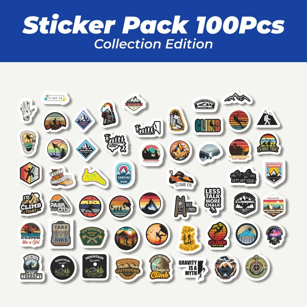 

Hot Stiker Outdoor Logo Adventure Lucu Anti Air Stikers Berperekat Waterproof Sticker Decal Buat Motor Helm Buku Journal Koper Casing HP Laptop Botol Minum