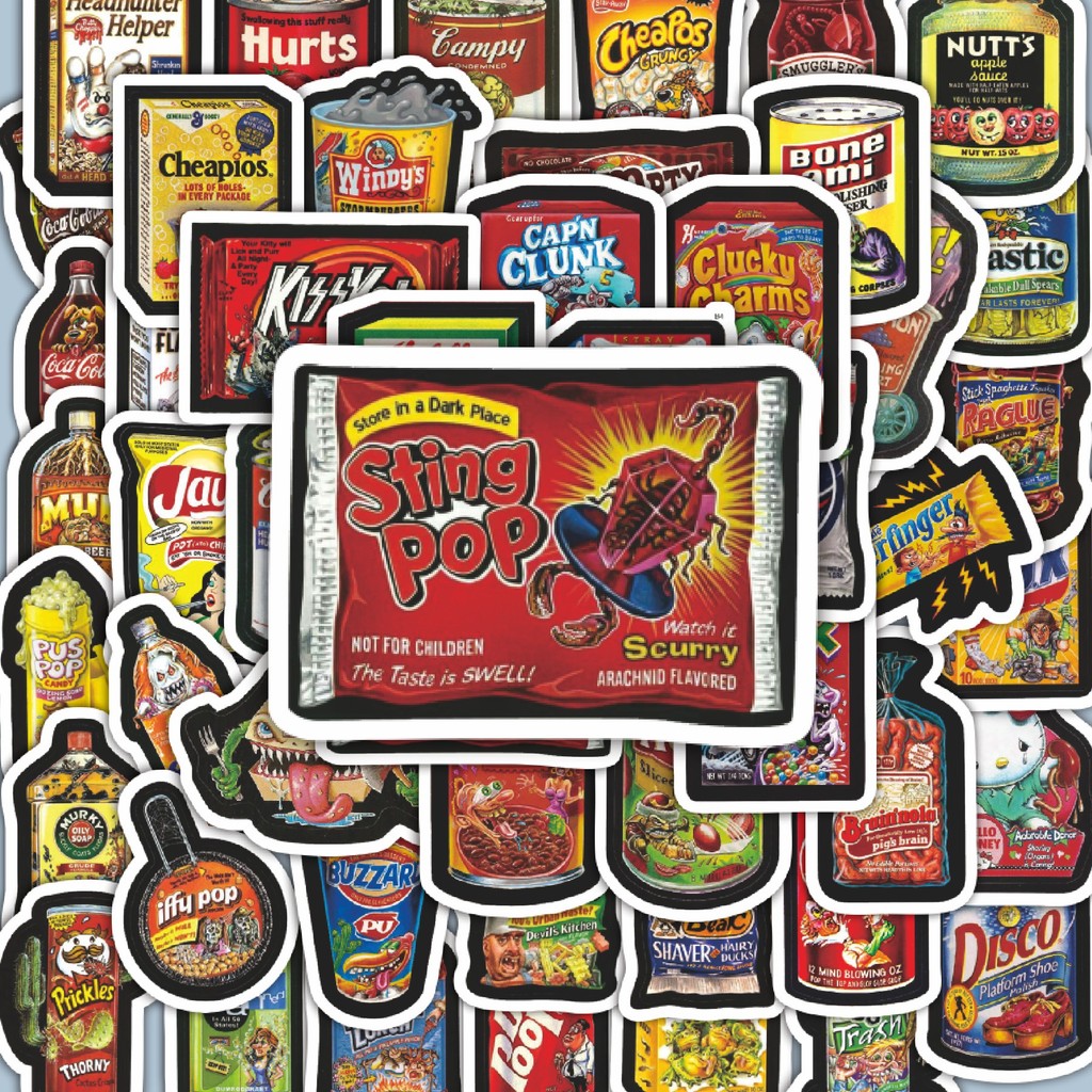 

100PCS Lucu Stiker Kuso Funny [Makanan Ringan Lucu] Snacks Stiker Aesthetic Stiker Anti Air Stikers Berperekat Waterproof sticker decal buat Motor Helm Buku Journal Koper Casing HP Laptop Botol Minum Hadiah anak