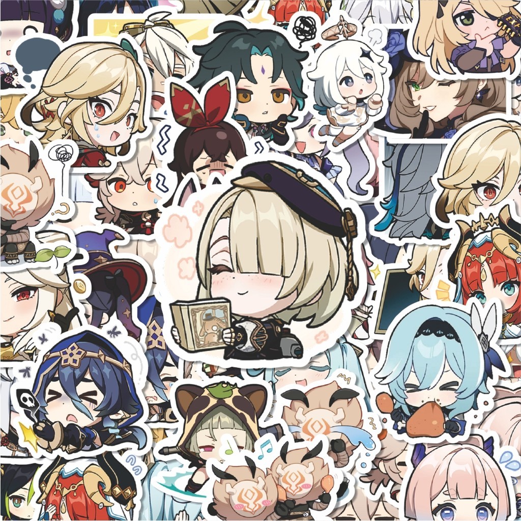

100PCS Lucu Stiker Anime Ghensin Impact Versi 2 Stiker Aesthetic Stiker Anti Air Stikers Berperekat Waterproof sticker decal buat Motor Helm Buku Journal Koper Casing HP Laptop Botol Minum Hadiah anak
