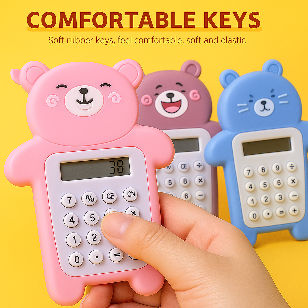 

Kalkulator mini / minimalis model bear | beruang praktis dan ekonomis / 1pcs