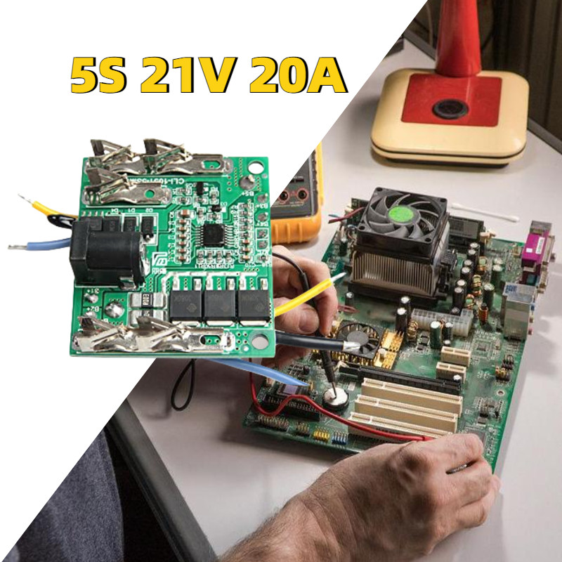 Pelindung Circuit BMS 5S LXT Board 21V 20A Baterai Lithium Pelindung Circuit Board