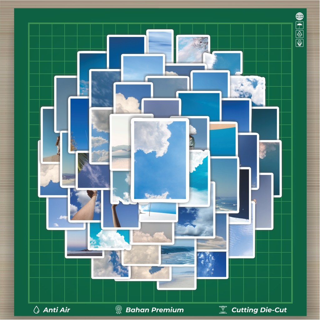 

HOT 50 PCS STIKER Sticker INS Biru Langit Berbintang Sticker Stiker Fashion Cars Decal Dingin Kartu Album Custom Vinyl Anti Air- Sticker Aesthetic Buku Journal Koper Casing HP Tablet Laptop Helm Motor Botol Minum
