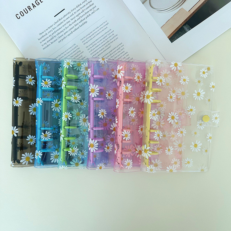 

A5 A6 A7 Colored Black Green Daisy Notebook Organizer Binder Cover Journal Sketchbook Accessories Diary Office Supplies