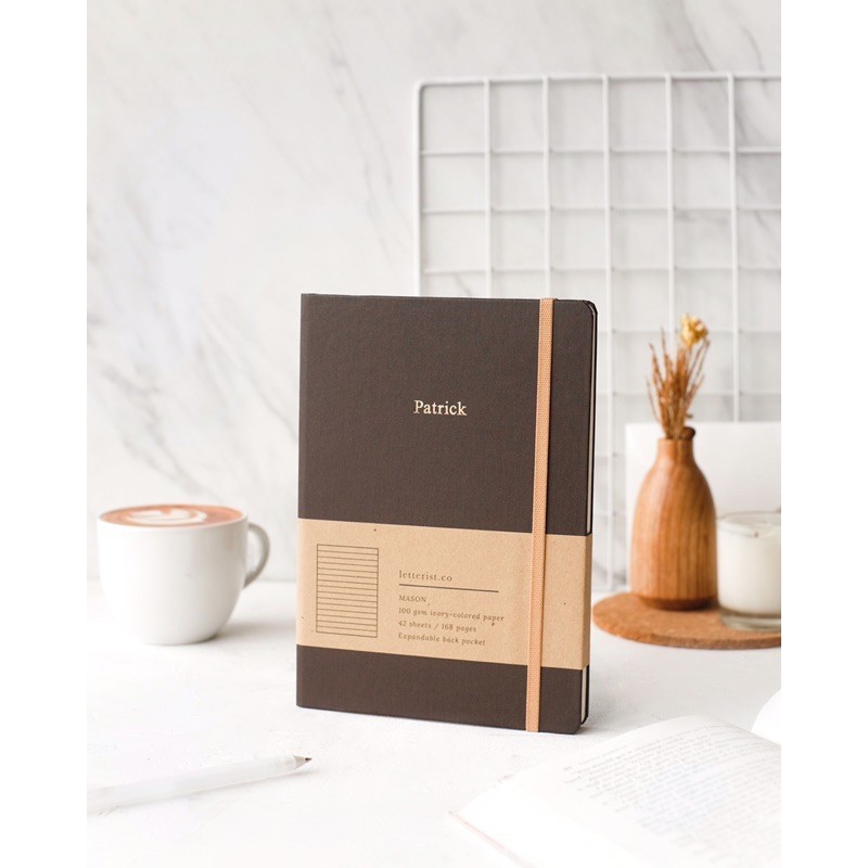 

Mason Aria Walnut Notebook / Diary / Journal / Custom Agenda / Buku Tulis / Notepad Letterist