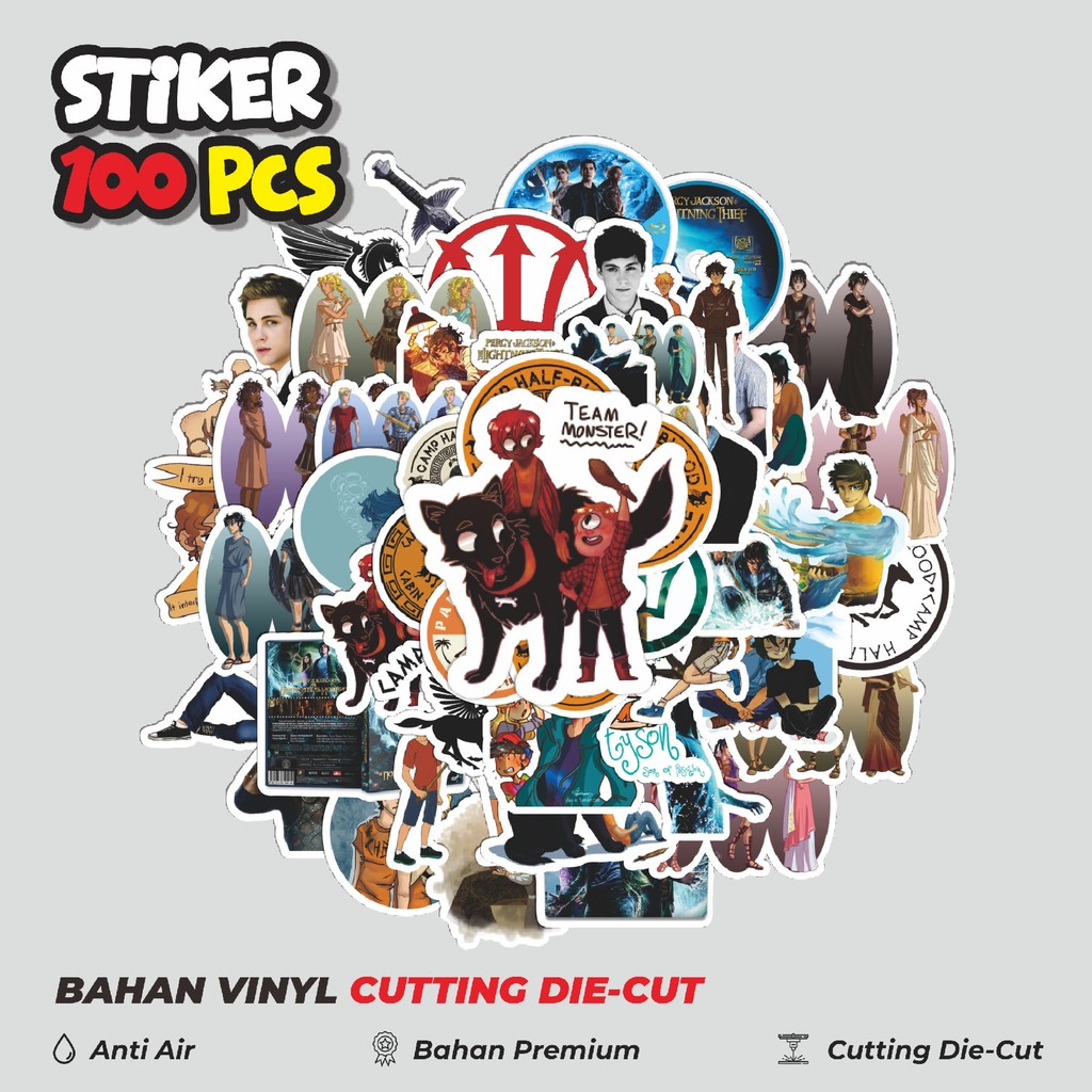 

Terbaru! 50 pcs Stiker Percy Jackson Series A Dekorasi Lucu Kreatif untuk Notebook, Skateboard, HP