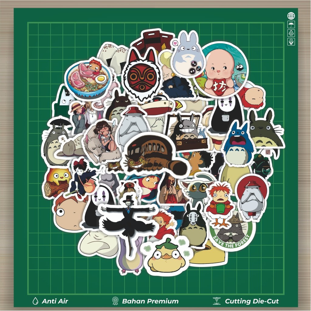 

HOT 50 PCS STIKER Stiker Miyazaki Hayao Ghibli Stiker Fashion Cars Decal Dingin Kartu Album Custom Vinyl Anti Air- Sticker Aesthetic Buku Journal Koper Casing HP Tablet Laptop Helm Motor Botol Minum
