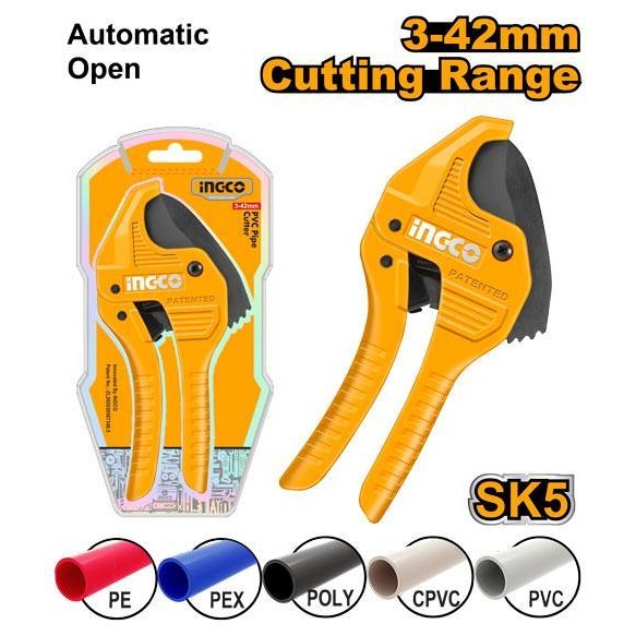 

PVC Pipe Cutter (3-42mm) INGCO HPCS05428 - Gunting Pemotong Pipa Air Gunting Pipa PVC