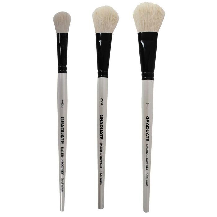 

Daler Rowney Graduate White Goat Oval Wash Brush Kuas Lukis - NO 3/4