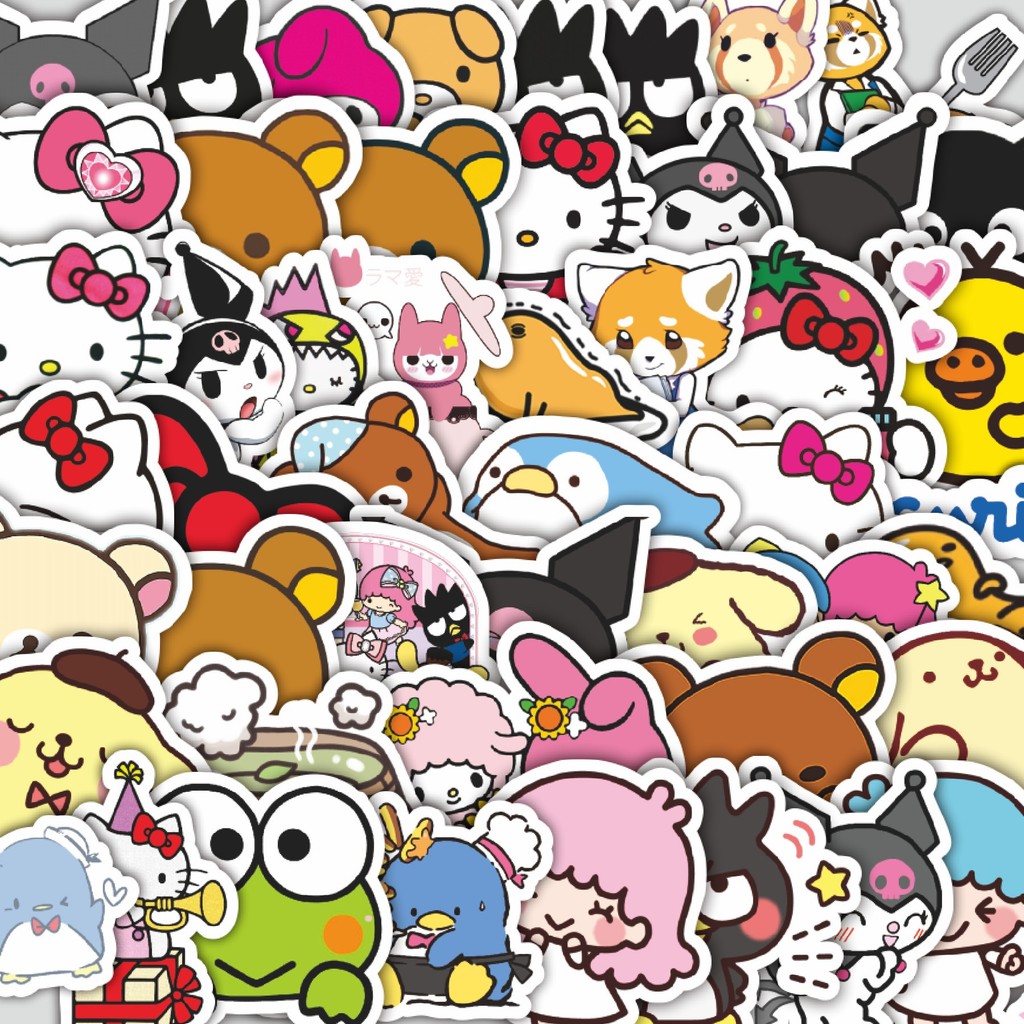 

Stiker Cutting Pack Stiker Kartun Sanrio Isi 100Pcs Series Aesthetic Lucu Keren Untuk Koper Bahan Vynil