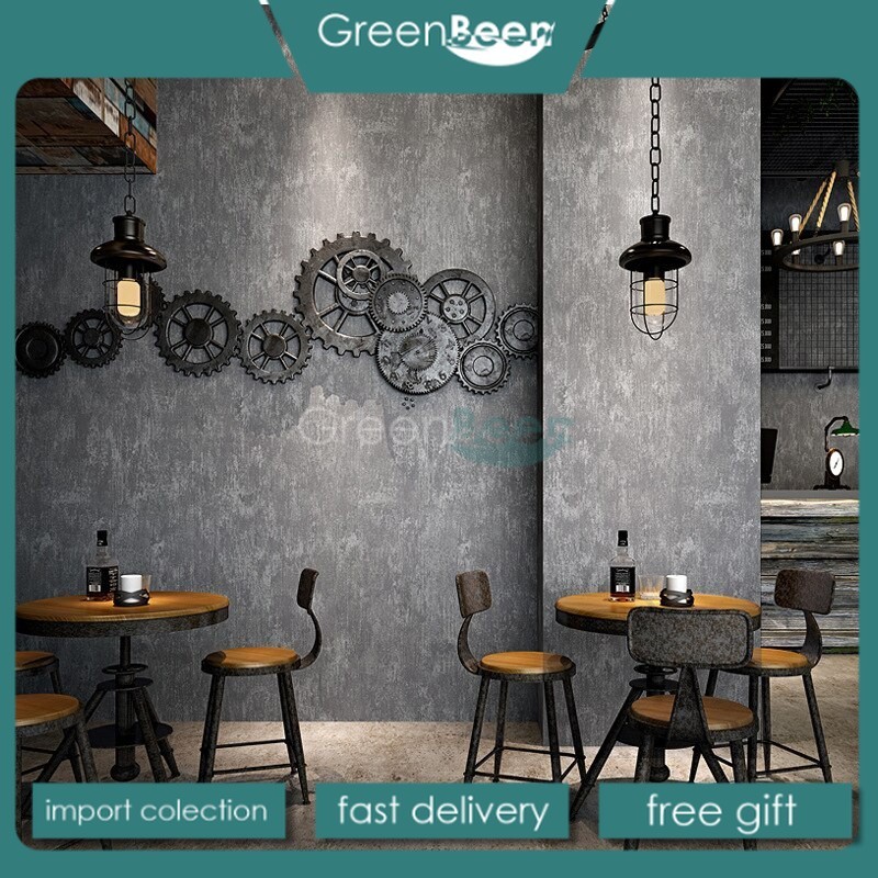Wallpaper Tembok Motif Cat Semen Sticker Walpaper Dinding Painting Cement  - GREENBEEN