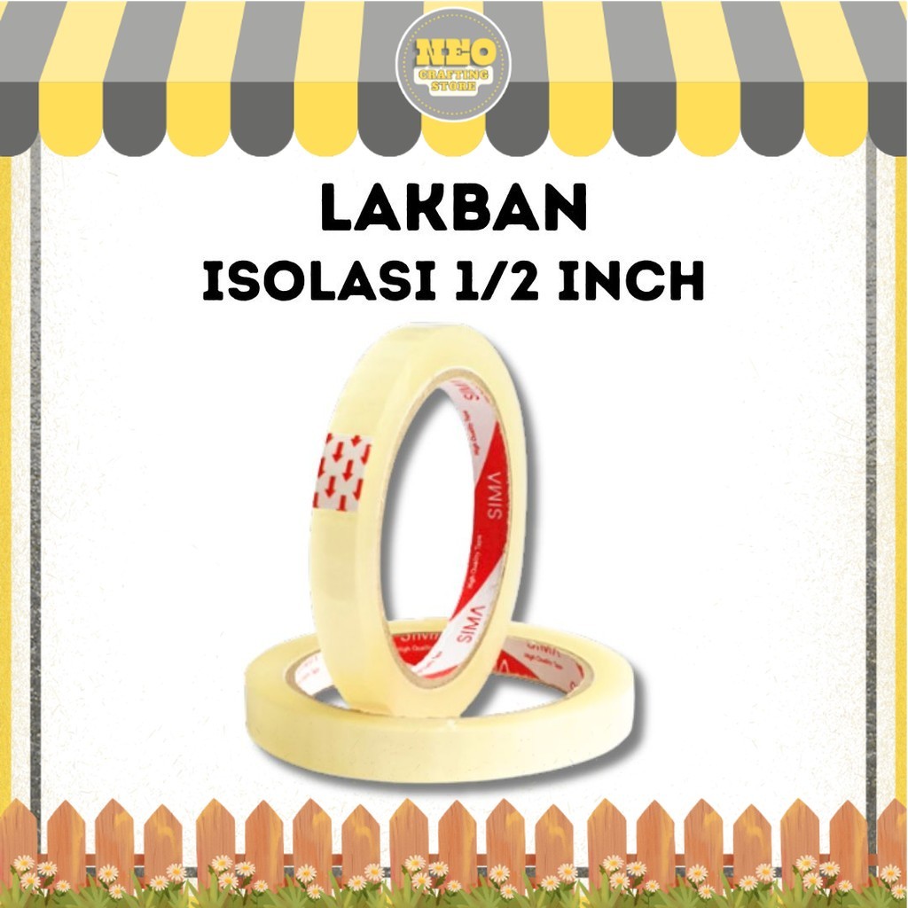 

Lakban Isolasi 1/2" Yard / Selotip