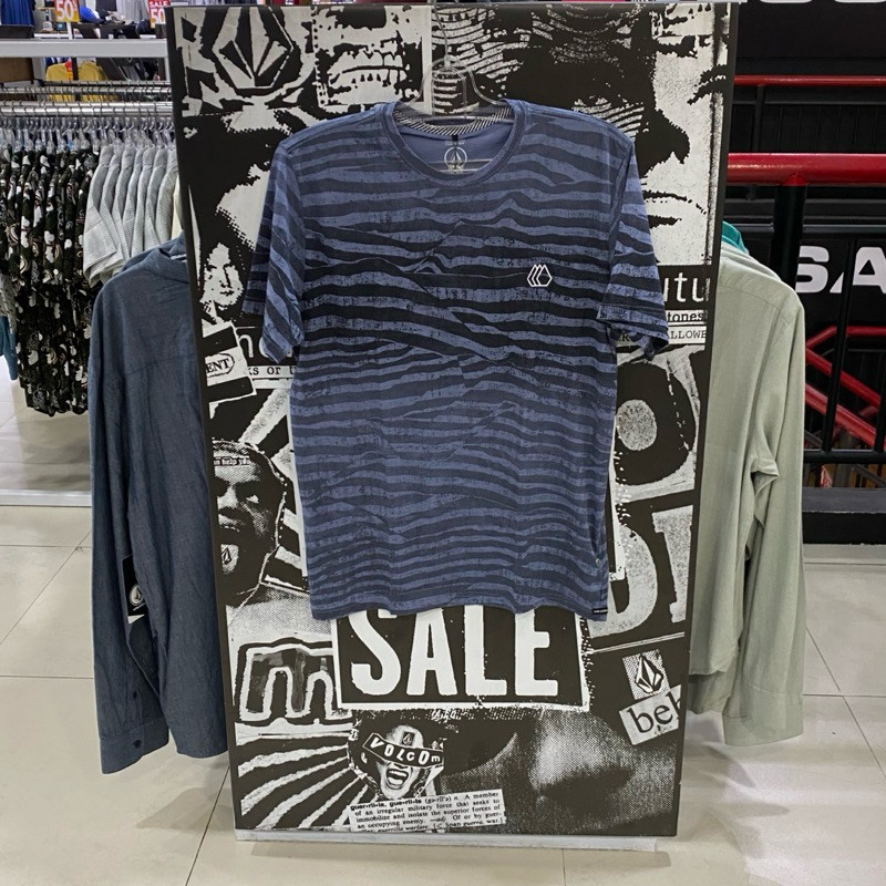 Kaos Volcom MCT Warp Denim Blue Original