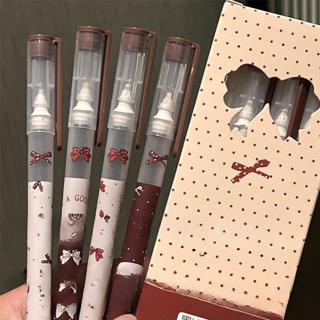 

[doodledreams] Pulpen PITA Maroon 1 SET Isi 4 PCS / Cute Pen / Bolpen Tinta Lucu / Alat Tulis Sekolah