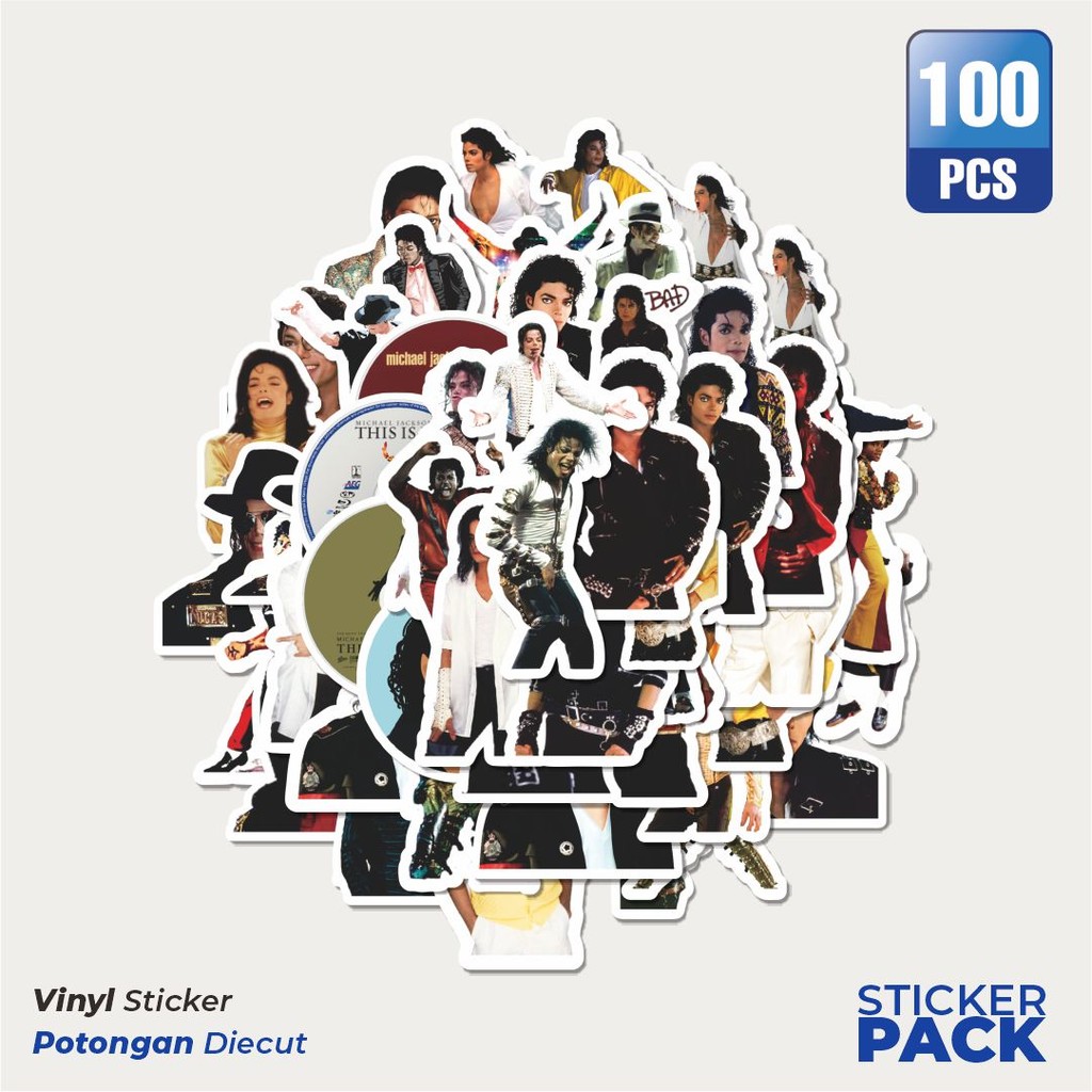 

Stiker Vinyl Stiker Michael Jackson Waterproof Aesthetic- Untuk Laptop, Motor, dan Helm - Paper Stationery Pack