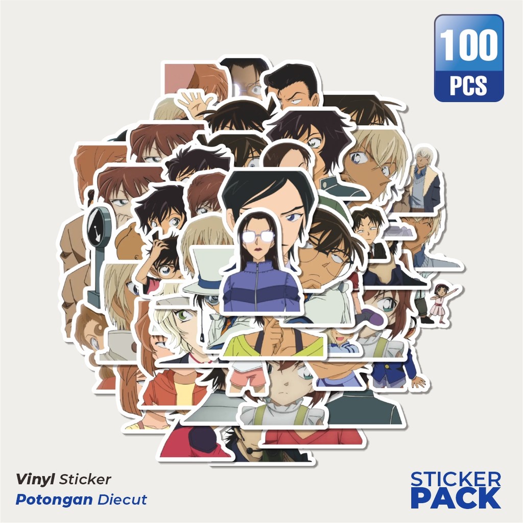 

Stiker Vinyl Stiker Anime Detective Conan V3 Waterproof Aesthetic- Untuk Laptop, Motor, dan Helm - Paper Stationery Pack