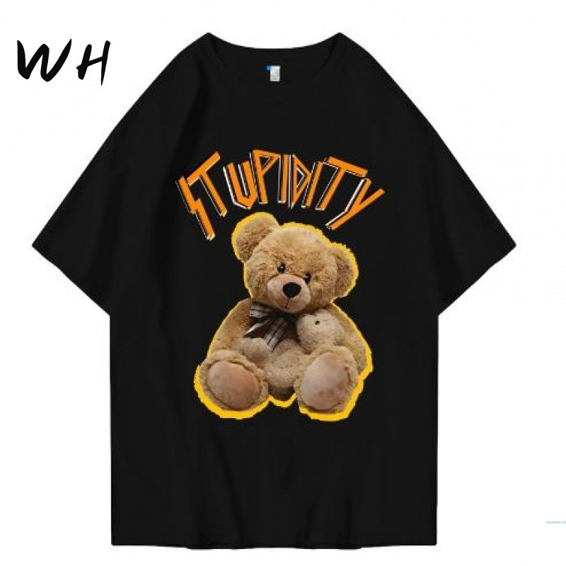 WH Kaos lengan pendek terbaru/Kaos kasual pria/Kaos kasual wanita/Baju longgar/Kebutuhan sehari-hari