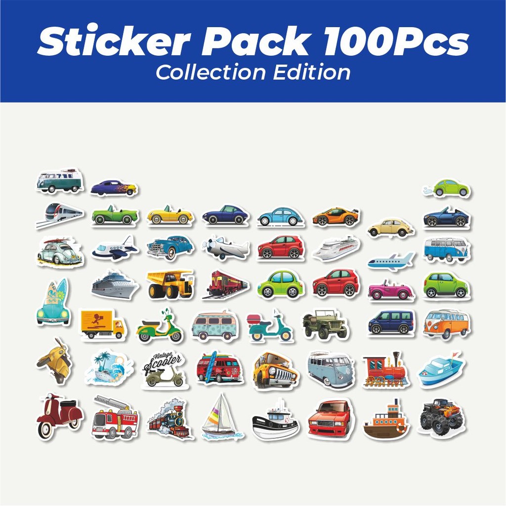 

Hot Stiker Vehicle Series 2 [Kendaraan] Lucu Anti Air Stikers Berperekat Waterproof Sticker Decal Buat Motor Helm Buku Journal Koper Casing HP Laptop Botol Minum
