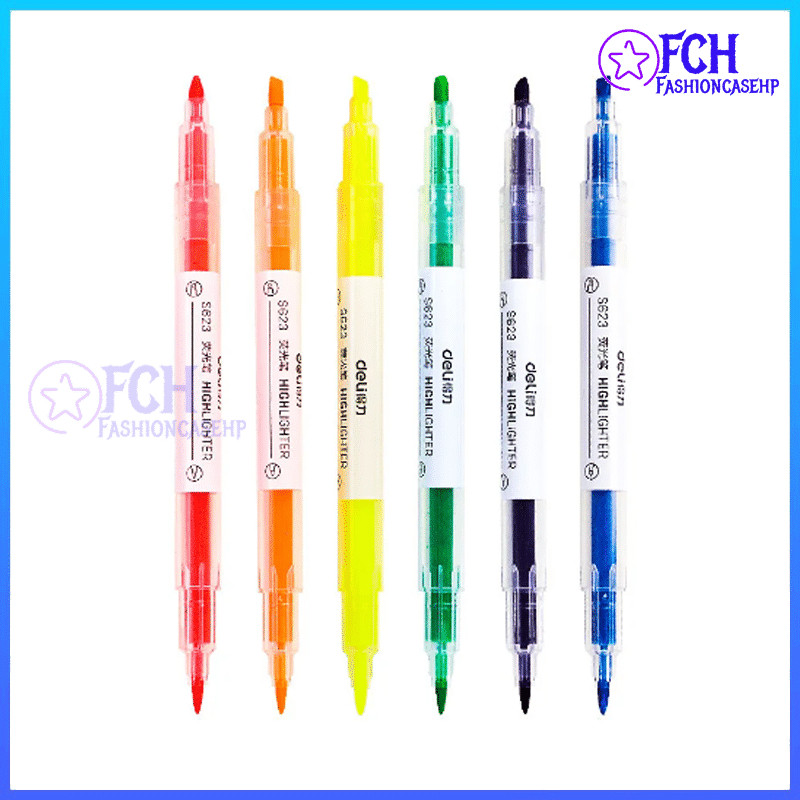 

FCH GROSIR STABILO HIGHLIGHTER 2IN1 SET ISI 6PCS / PENSIL STABILO WARNA WARNI 2 SISI