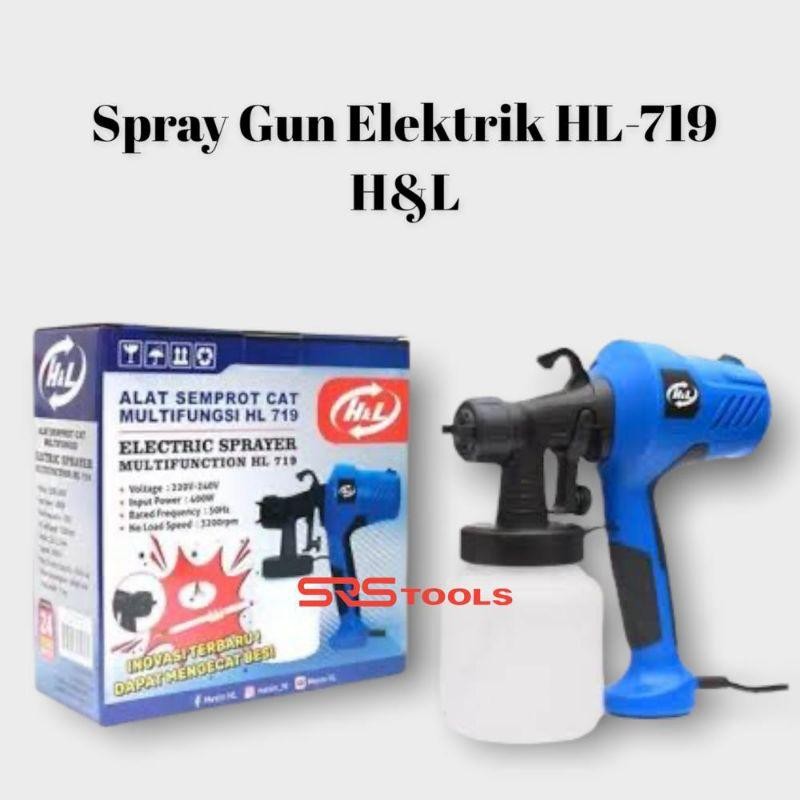 H&L HL719 Spray Gun Elektrik Alat Semprot Listrik Cat Minyak HL 719