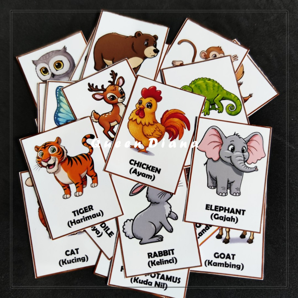 

Stiker A3 Gambar Hewan Dan Nama Bahasa Inggris Hewan Darat Dan Laut Stiker Hewan Warna Isi 25 Pcs Foto