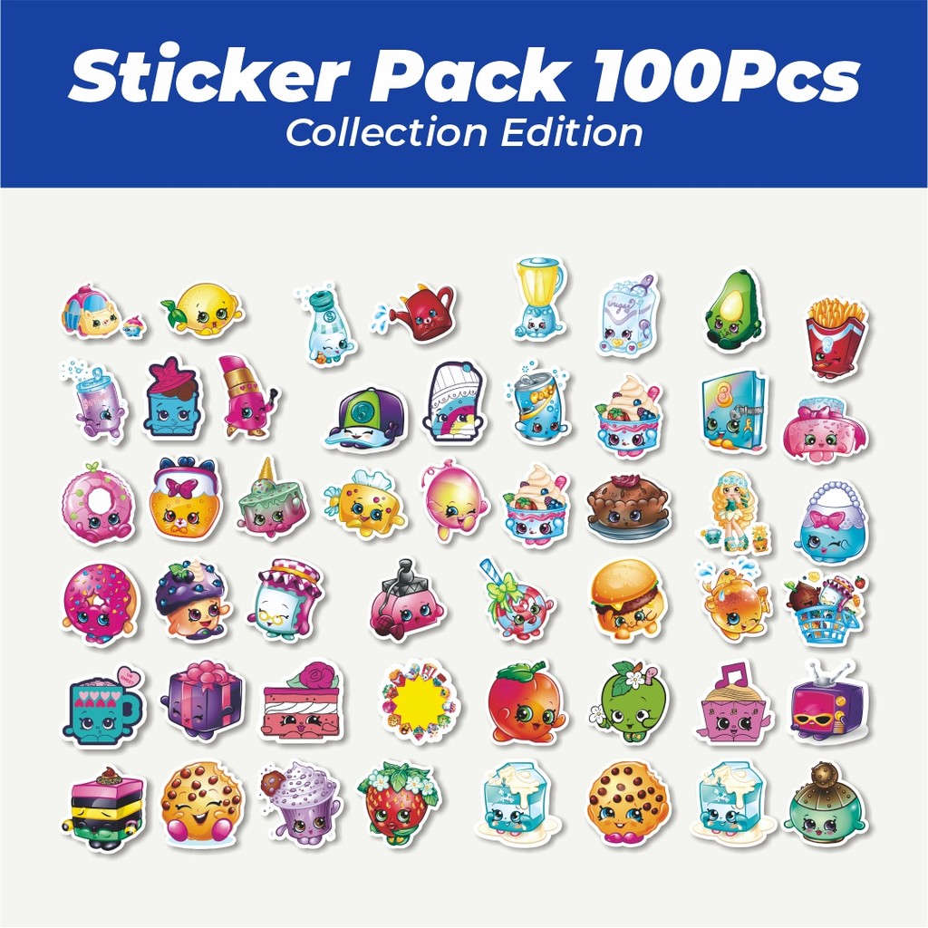 

Hot Stiker Shopkins Versi 2 Lucu Anti Air Stikers Berperekat Waterproof Sticker Decal Buat Motor Helm Buku Journal Koper Casing HP Laptop Botol Minum