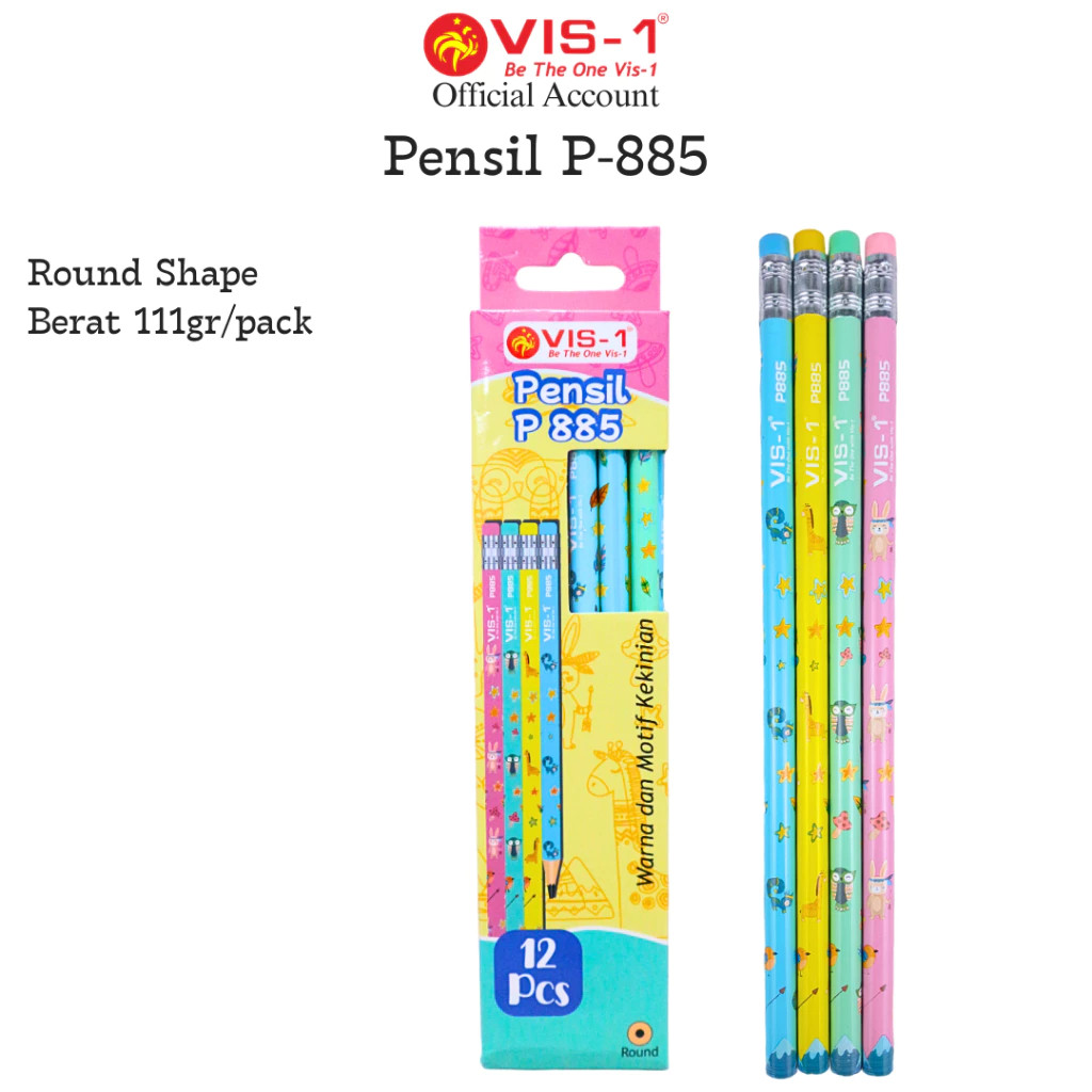 

Pensil 2B VIS-1 P-885 Animal (12pc)