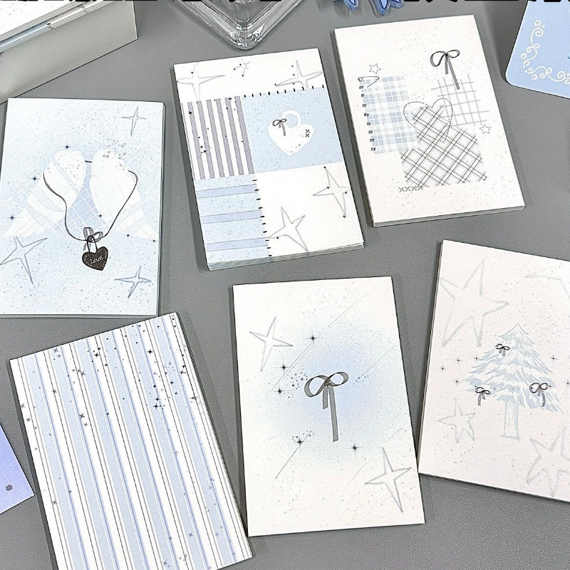 

A7 Blue Color Bow Memo Pad for Kids Creative Design Simplicity Scrapbooking Memo Pad Fashion Sweet Notepad School Supplies