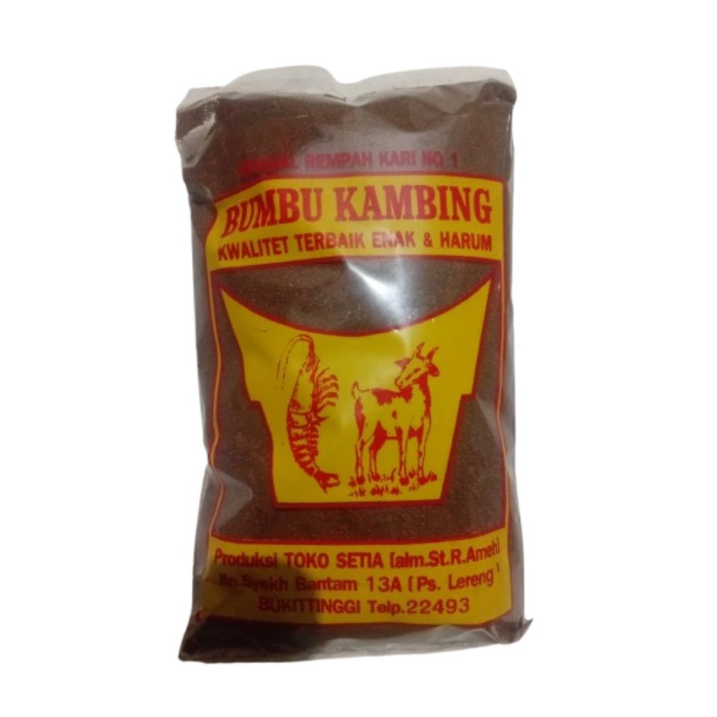 

Bumbu Kari Kambing Bukittinggi Asli - Bumbu Kambing Kualitas Terbaik Enak & Harum 500 gr