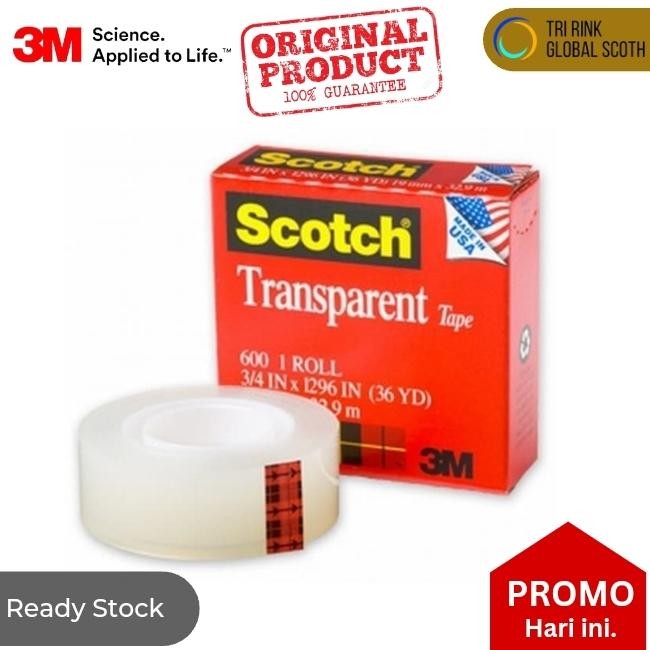

3M Scotch Transparent tape 600 Refill Roll - 12mm x 36yd