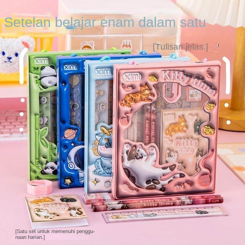 

Set Pensil Kotak 6 Pcs Alat Tulis Sekolah Anak Set Berkarakter - Cocok untuk Hadiah Ulang Tahun dan Hari Pertama Sekolah