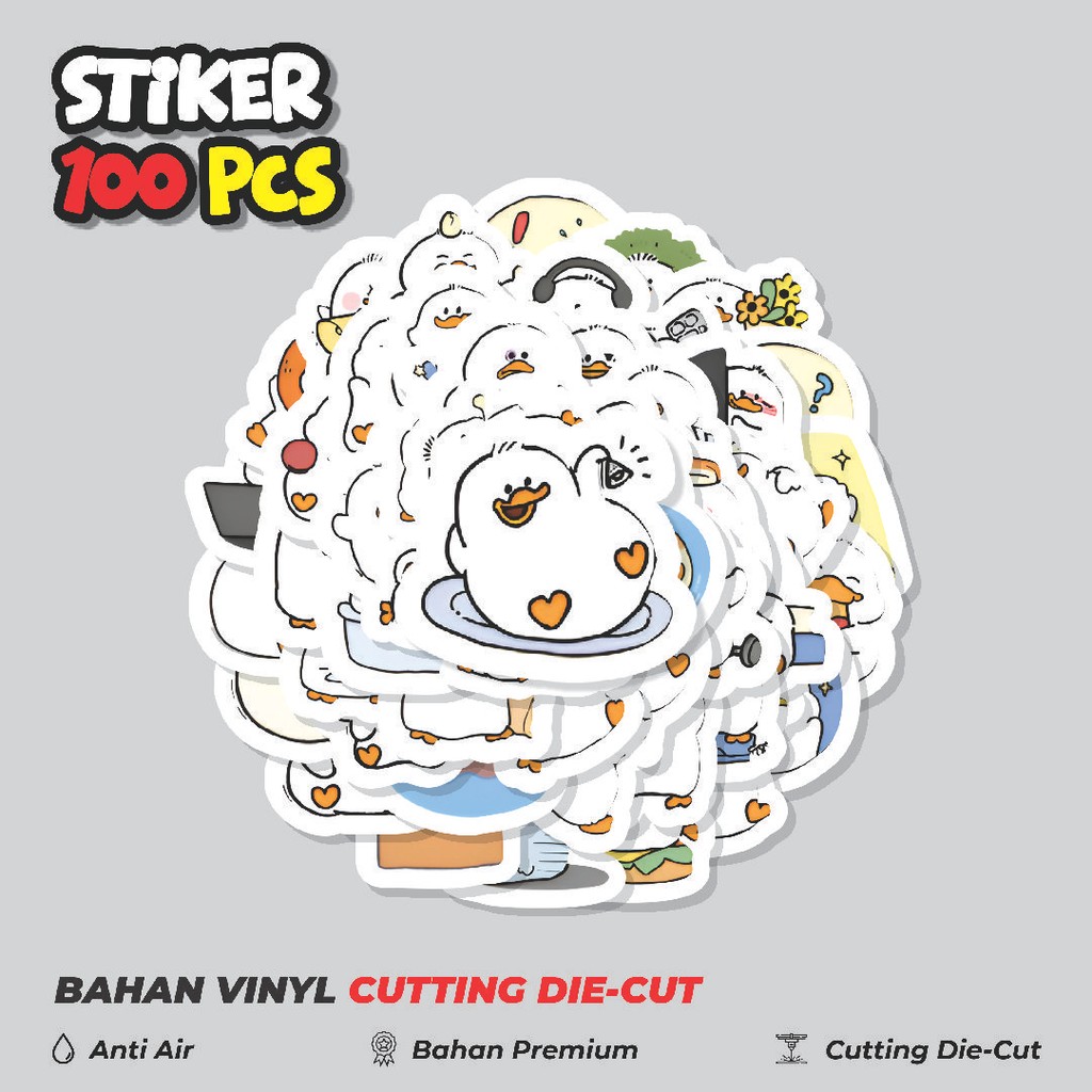 

Terbaru! 50 pcs Stiker Animal Fat Duck [Hewan Bebek Gemuk] Dekorasi Lucu Kreatif untuk Notebook, Skateboard, HP