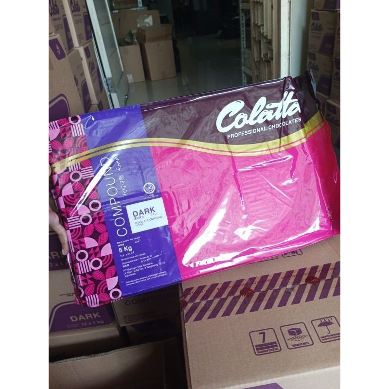 

COLATTA DARK COMPOUND 5 KG - PER 1 PCS //COKLAT COLATTA // DCC COLATTA