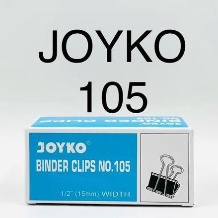 

Binder Clip / Klip Kertas / Penjepit Kertas Joyko 105 1 Pak isi 12 Pcs