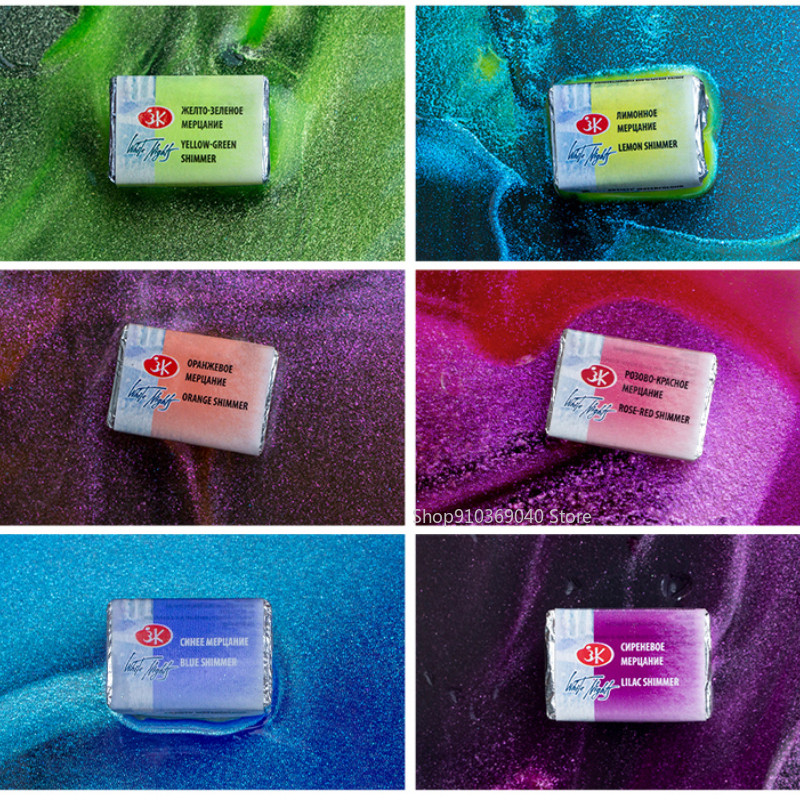 

New White Night Master-level Solid Watercolor Pigment Pearlescent Fluorescent Color Portable Painting Nail Art Supplies