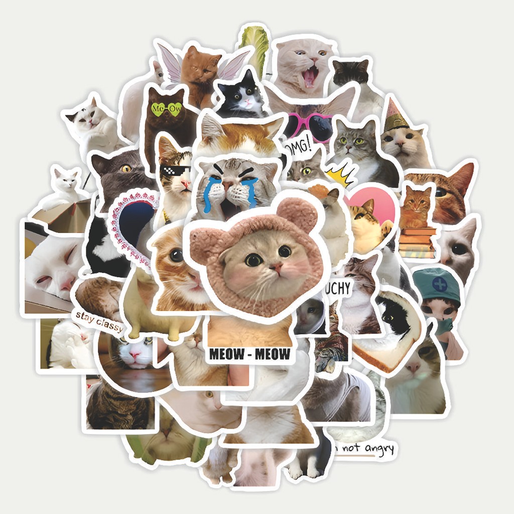 

Sticker Pack Stiker Funny Cats Series [Seri Kucing Lucu] | Sticker TUMBLR | Stiker LAPTOP KOPER HELM