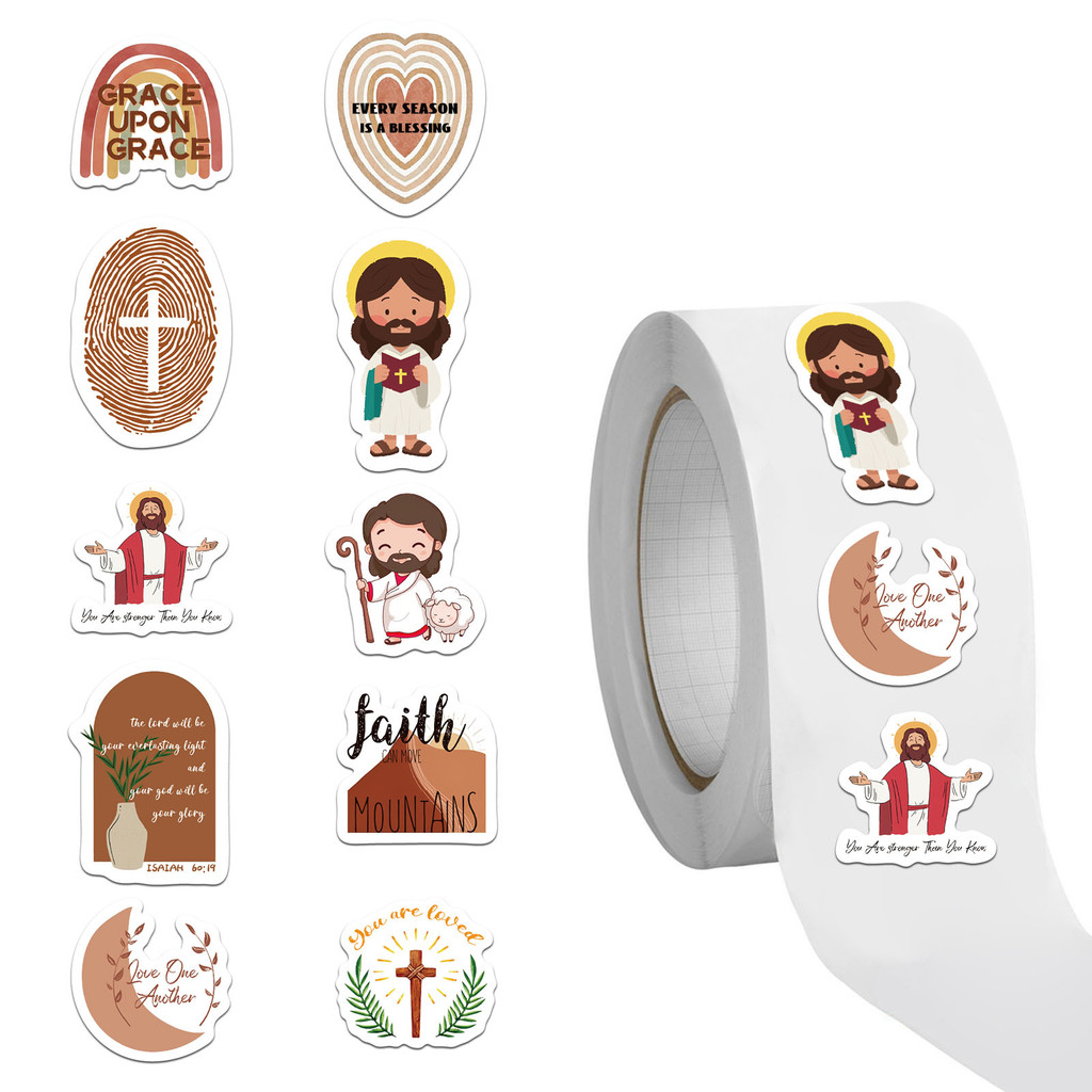 

500/1000PCS Jesus Stickers Exquisite Account Materials Phone Cases Laptop Suitcases Water Cups Waterproof Stickers