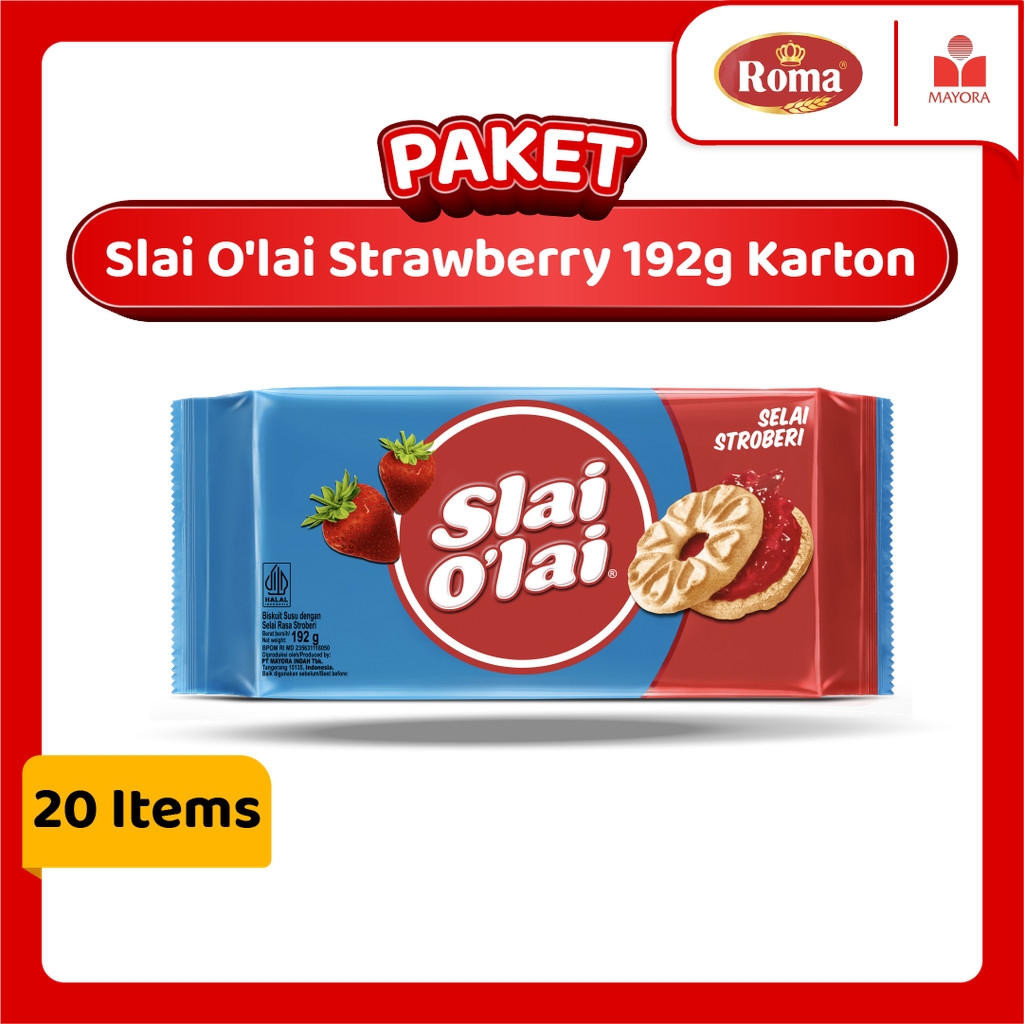 

Paket Roma Slai O'lai Strawberry 192 Gram Karton