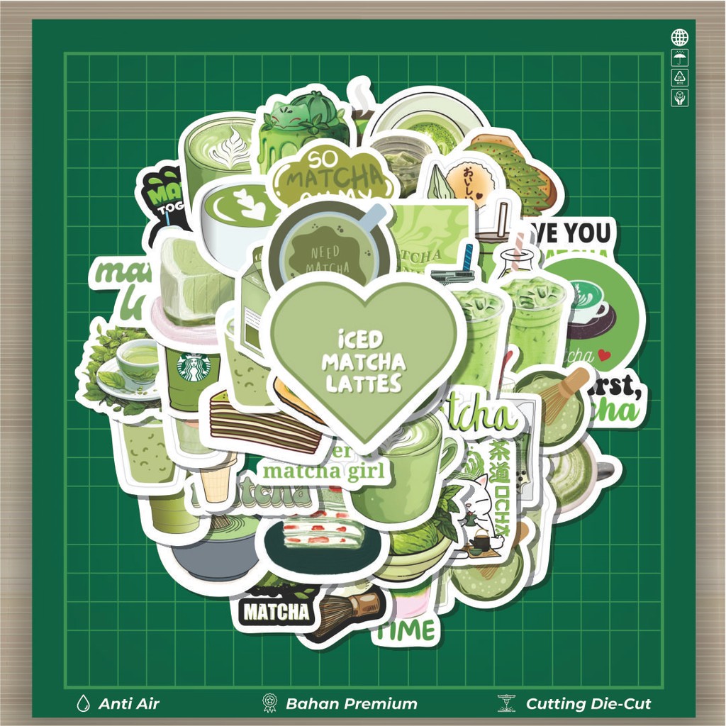 

HOT 50 PCS STIKER Stiker Minuman Matcha Stiker Fashion Cars Decal Dingin Kartu Album Custom Vinyl Anti Air- Sticker Aesthetic Buku Journal Koper Casing HP Tablet Laptop Helm Motor Botol Minum